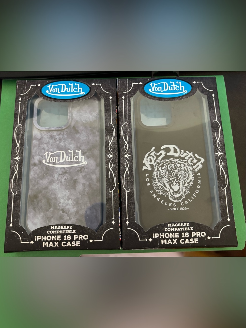 2 Von Dutch iPhone 16 Pro Max Case - Black / Gray - MagSafe Compatible